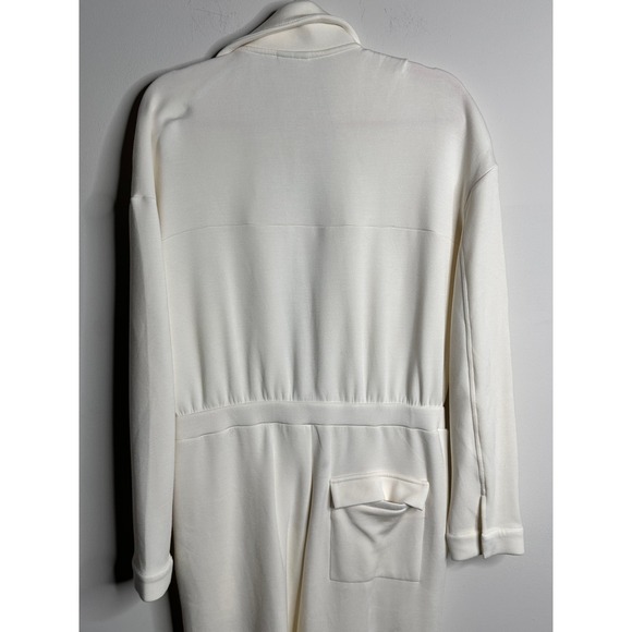 Varley Cream White Full Zip Tracksuit Jumpsuit Jogger Lounge Athleisure Large - Picture 3 of 11